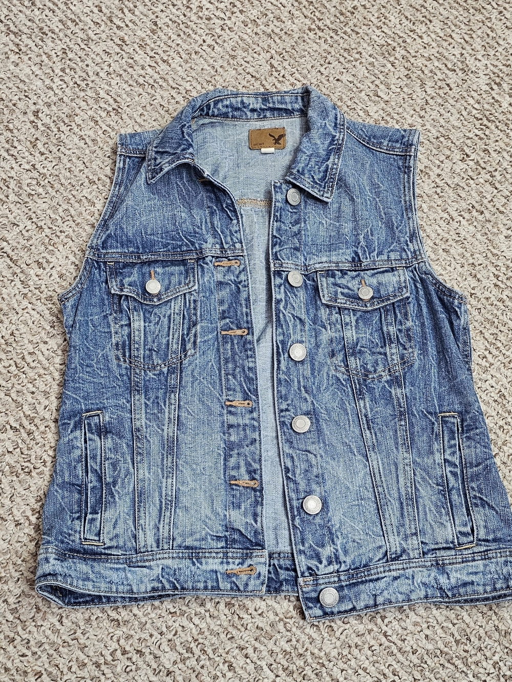AEO Classic Sleeveless Denim Vest